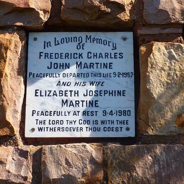 MARTINE Frederick Charles John -1967 &amp; Elizabeth Josephine -1980