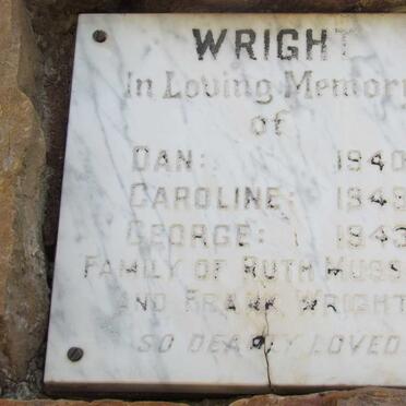 WRIGHT Dan -1940 :: WRIGHT George -1948 :: WRIGHT Caroline -1948