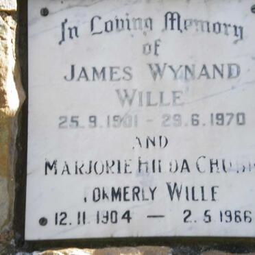 WILLE James Wynand 1901-1970 :: CHUBBS Marjorie Hilda formerly WILLE 1904-1966