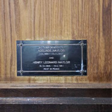 NAYLOR Henry Leonard 1895-1981 & Adelaide 1894-1977