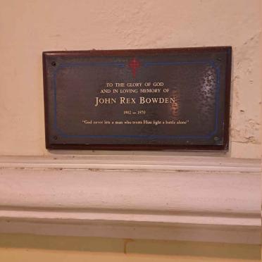 BOWDEN John Rex 1902-1970