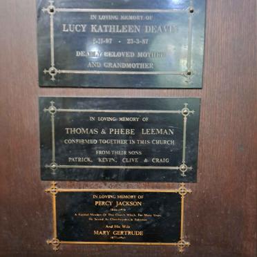 DEAVIN Lucy Kathleen 1897-1987 :: LEEMAN Thomas & Phebe :: JACKSON Percy 1866-1958 & Mary Getrude 1877-1963