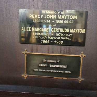 MAYTOM Percy John 1896-1956 & Alice Margaret Getrude 1899-1979 :: DICKINSON Brian