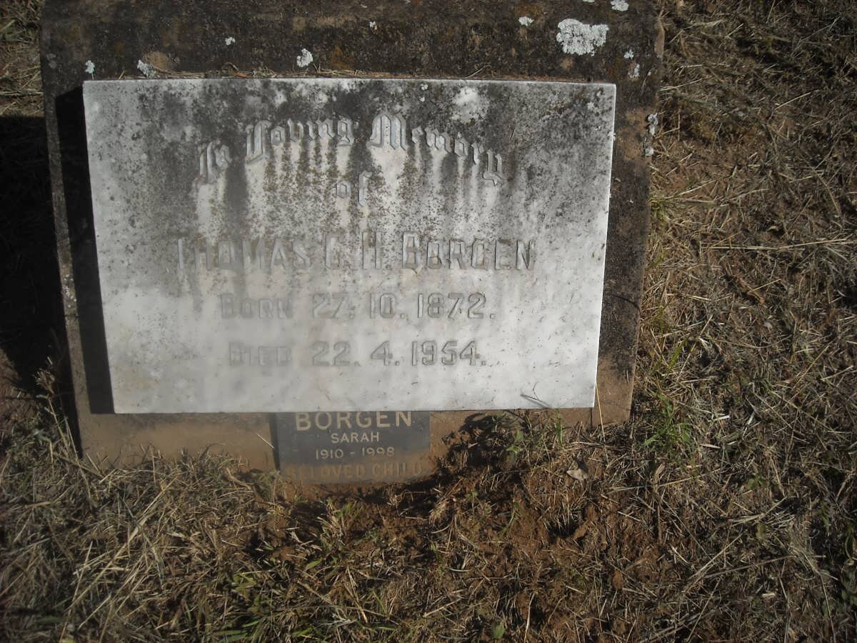 BORGEN Thomas G.H. 1872-1954 :: BORGEN Sarah 1910-1998