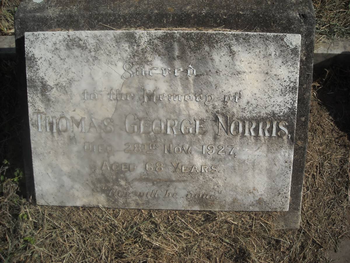 BIRBECK Emily Gertrude Louise nee BANGER-NORRIS -1938 :: NORRIS Emily nee MORSE -1940 :: NORRIS Thomas George -1927