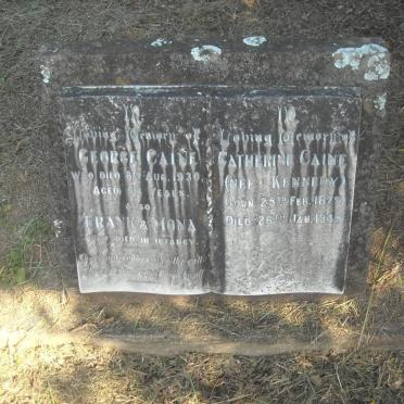 CAINE George -1930 &amp; Catherine KENNEDY 1879-1945 :: CAINE Frank :: CAINE Mona