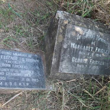 FRICKER George -1915 &amp; Margaret -1914 :: BROWN Elsie Elizabeth nee FRICKER 1901-1983