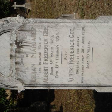 GEE Albert Frederick -1934 &amp; Lilian Margaret 1880-1924