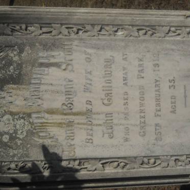 GALLOWAY Jeanie Bayne Scott -1912 