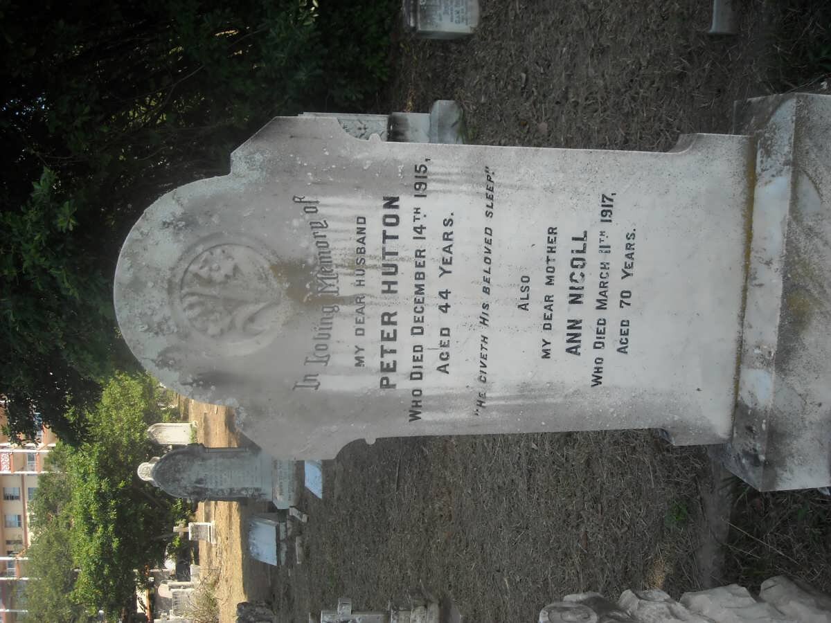 HUTTON Mary Ann -1934 :: FLETCHER Jean -1934 :: HUTTON Peter -1915 :: NICOLL Ann -1917