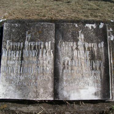 MUNDY Herbert -1932 &amp; Olive Leddel -1938