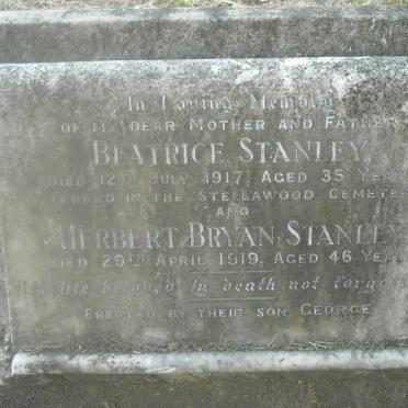 STANLEY Herbert Bryan -1919 &amp; Beatrice -1917