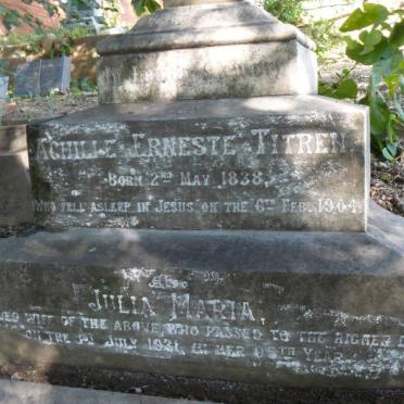 TITREN Achille Ernest 1838-1904 &amp; Julia Maria -1931 :: WATTS Madoline Therese nee TRITEN