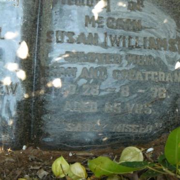 WILLIAMS Daniel Mathew -1953 &amp; Susan McCAIN previously WILLIAMS -1976 :: ? -1951