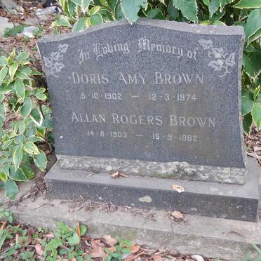 BROWN Allan Rogers 1903-1982 &amp; Doris Amy 1902-1974