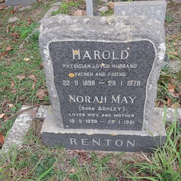 RENTON Harold 1898-1979 &amp; Norah May ASHLEY 1898-1981
