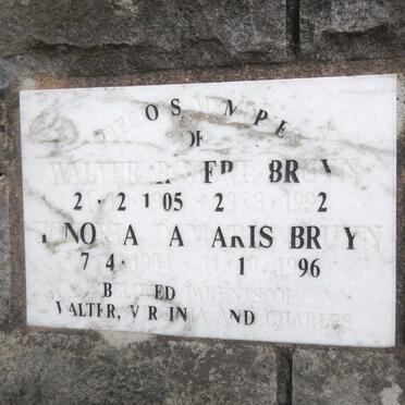 BRUYN Walter Robert 1905-1992 &amp; Honoria Damaris 1904-1996