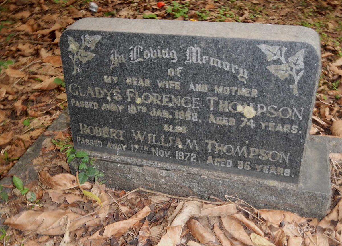 THOMPSON Robert William -1972 &amp; Gladys Florence -1968
