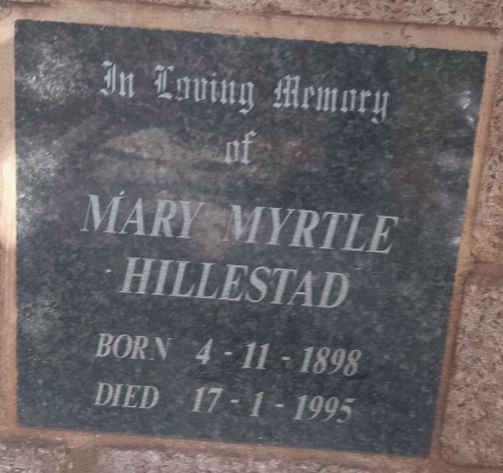 HILLESTAD Mary Myrtle 1898-1995