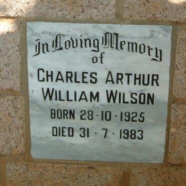 WILSON Charles Arthur William 1925-1983