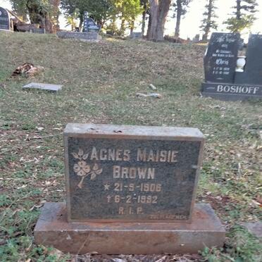 BROWN Agnes Maisie 1906-1992