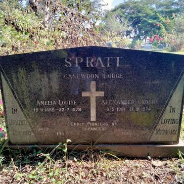 SPRATT Alexander Crosby 1891-1974 & Amelia Louise 1885-1978