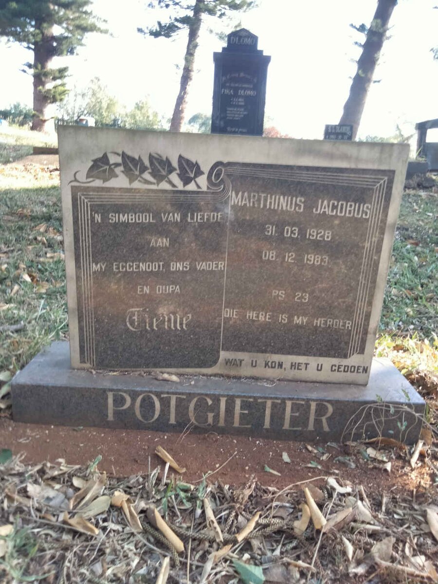 POTGIETER Marthinus Jacobus 1928-1983