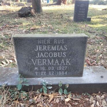 VERMAAK Jeremias Jacobus 1927-1984