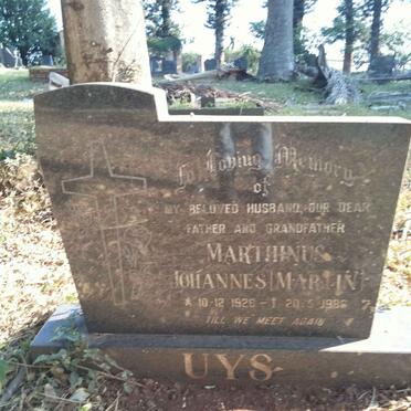 UYS Marthinus Johannes 1928-1986