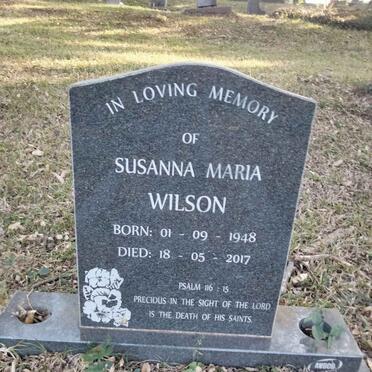 WILSON Susanna Maria 1948-2017