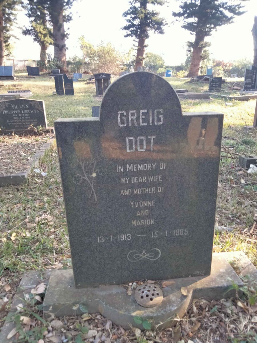 GREIG Dot 1913-1985