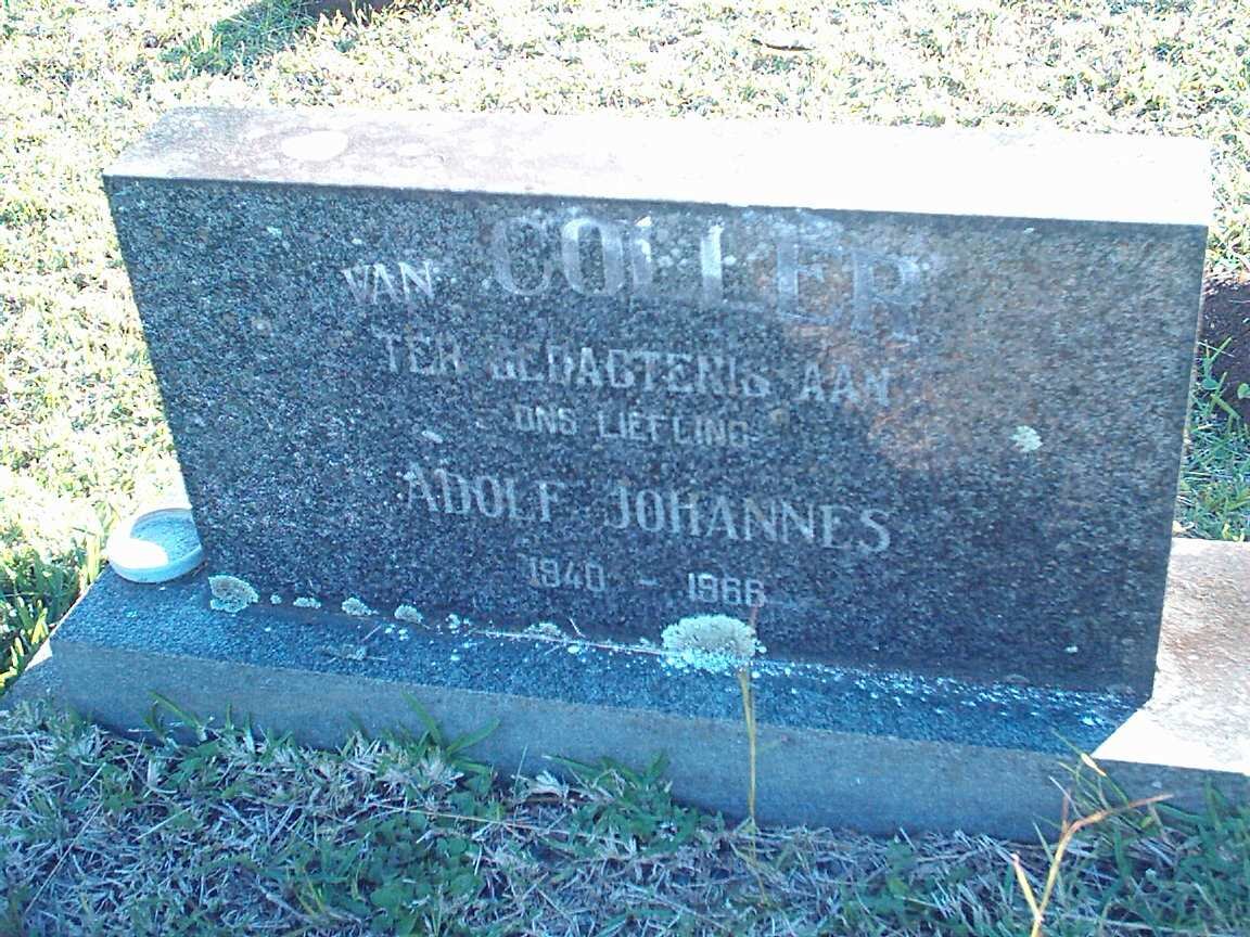 COLLER Adolf Johannes, van 1940-1966