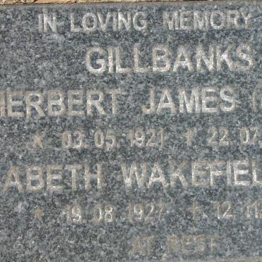 GILLBANKS Herbert James 1921-1993 &amp; Elizabeth WAKEFIELD 1927-1998