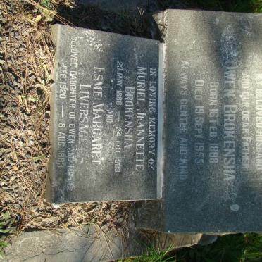 BROKENSHA Owen 1888-1955 &amp; Muriel Jeannette 1886-1983 :: LIVERSAGE Esme Margaret nee BROKENSHA 1920-1983