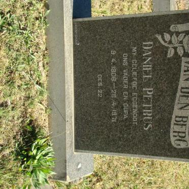 BERG Daniel Petrus, van den 1906-1971