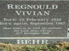 BEHR Regnould Vivian 1936-1987