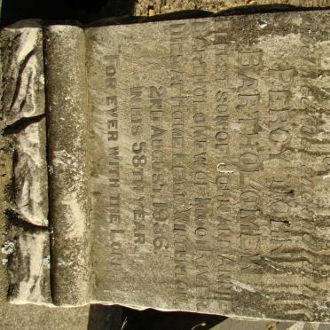 BARTHOLOMEW Percy John -1936