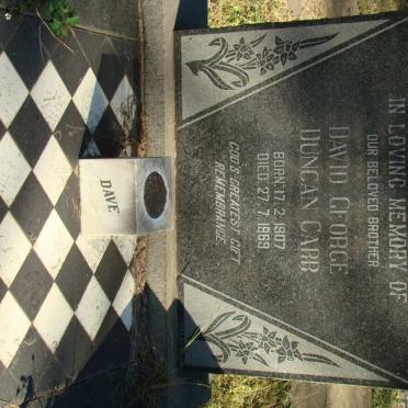 CARR David George Duncan 1907-1969