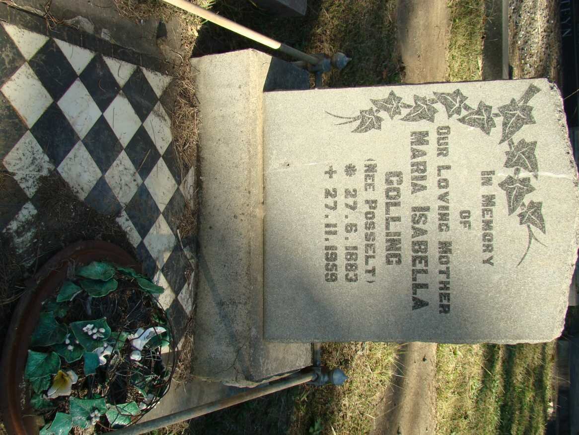 COLLING Maria Isabella nee POSSELT 1883-1959