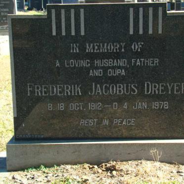 DREYER Frederik Jacobus 1912-1978