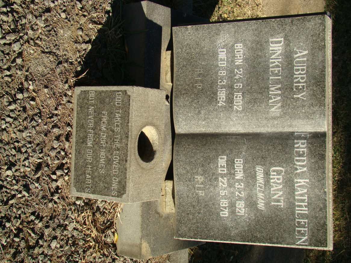 DINKELMAN Aubrey 1902-1964 :: GRANT Freda Kathleen nee DINKELMAN 1921-1970