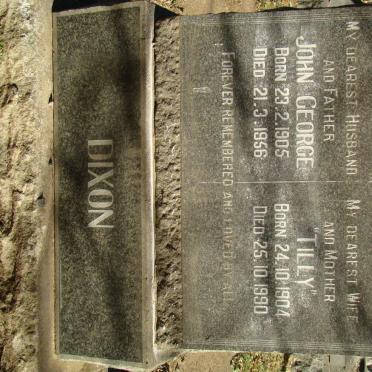 DIXON John George 1905-1956 &amp; Tilly 1904-1990