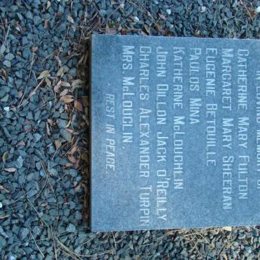 FULTON Catherine Mary :: SHEERAN Margaret Mary :: BETOUILLE Eugenie :: MINA Paulos :: McLOUGHLIN Katherine