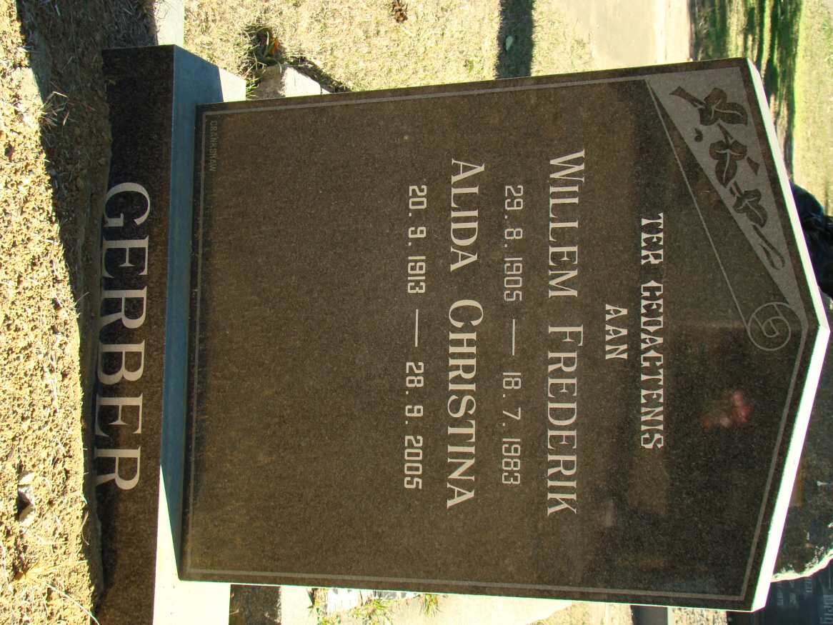 GERBER Willem Frederik 1905-1983 &amp; Alida Christina 1913-2005