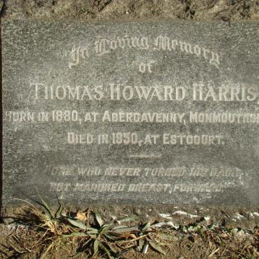 HARRIS Thomas Howard 1880-1950