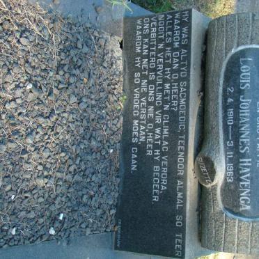 HAVENGA Louis Johannes 1910-1963