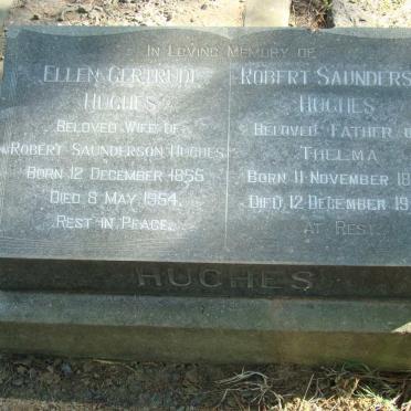 HUGHES Robert Saunderson 1870-1957 &amp; Ellen Gertrude 1865-1954