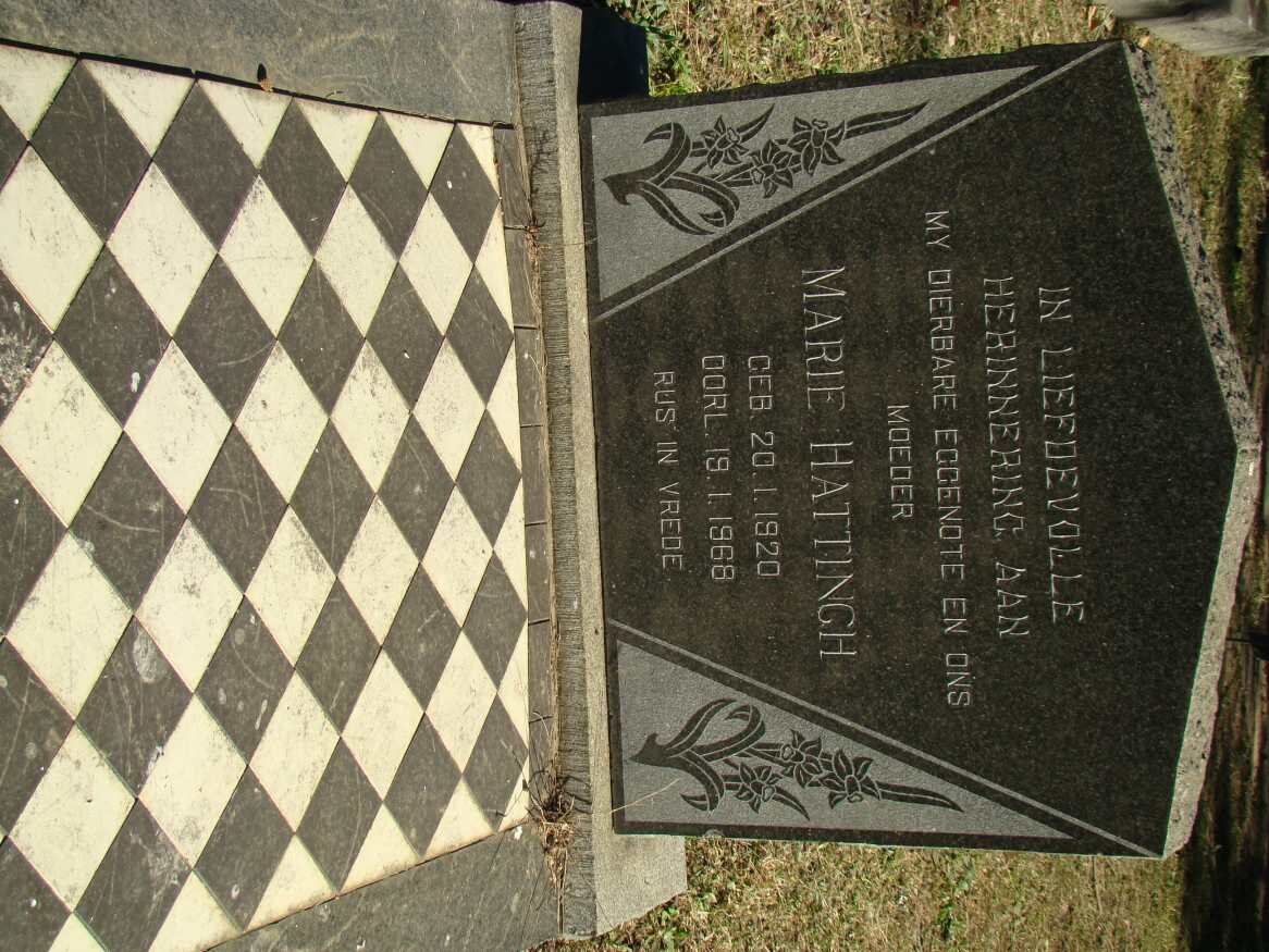 HATTINGH Marie 1920-1968