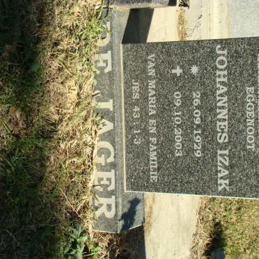 JAGER Johannes Izak, de 1929-2003