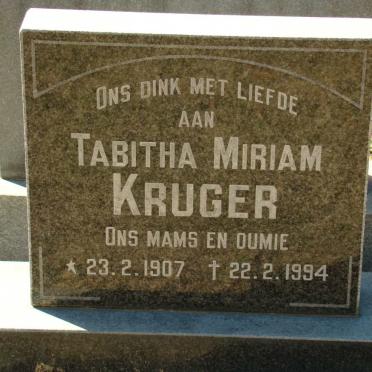 KRUGER Tabitha Miriam 1907-1994